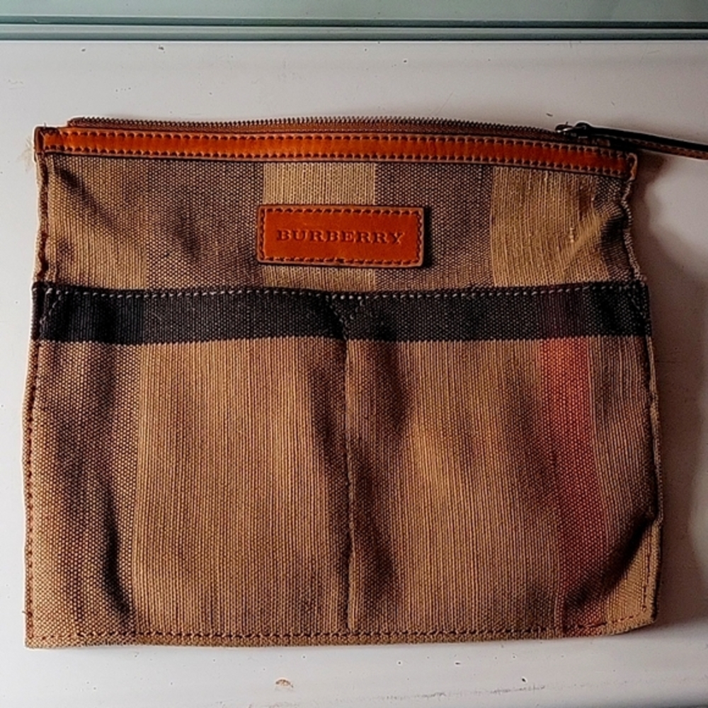 Burberry canvas check Tottenham pocket pouch